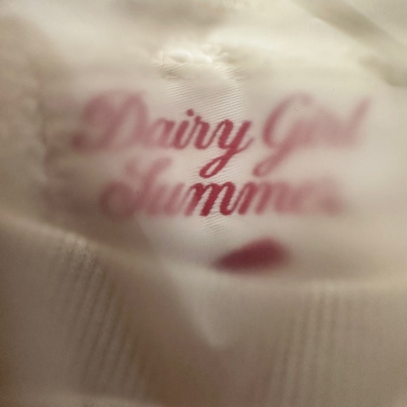 Dairy Girl Summer Off-White Cherry Bow Sweatshirt XL (Limited Edition Drop) - Picture 5 of 6